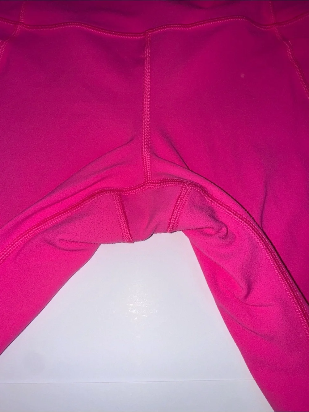 Athleta Hot Pink Capri Leggings Side Pocket Athletic Pants Size L